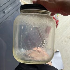 Vintage Hazel Atlas 549(7?) - 1 Gallon Jar - Black lid